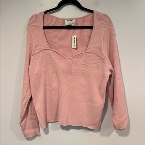 Old Navy Soft Pink Knit Sweetheart Top NWT‎